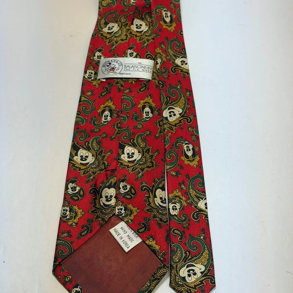 Balancine‎ The Tie Works Disney Mickey Mouse Tie - Vintage - 100% Silk